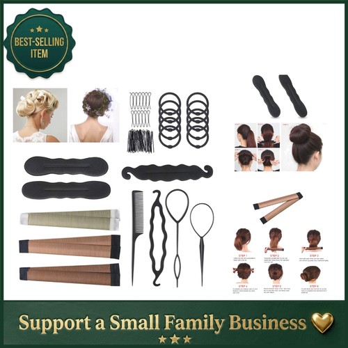 Piece hair styling kit bun - 26-piece,