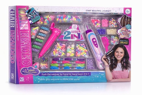 Kids hair braiding kit - kids, 2-in-1