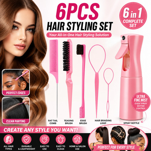 6pcs hair styling set spray - 6pcs,