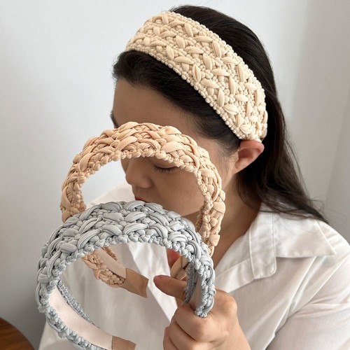 Braided texture wide hairband - braided,