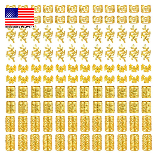 120 pcs gold - gold, hair