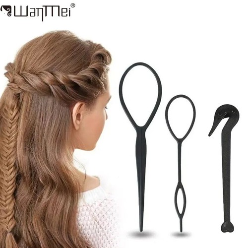 Hair loop braiding tool diy - tool,